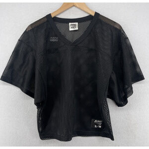 BIKE ATHLETIC Shirt Mens S M Mesh Cropped Football Jersey Performance Black